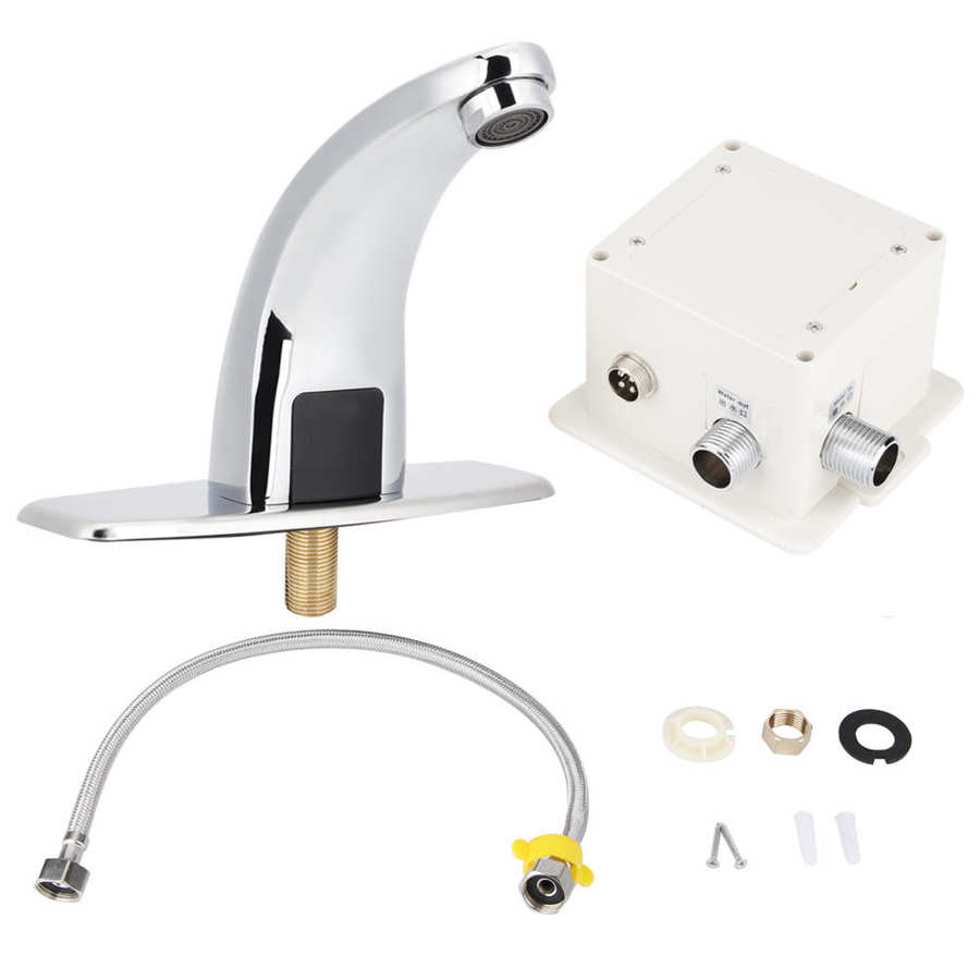 /2in Automatic Electronic Sensor Touchless Faucet Bathroom Single Home Tap