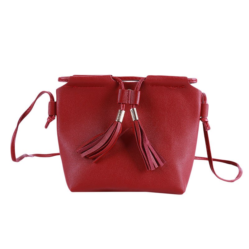 Women Top-Handle Bags Female Composite Bags Women Messenger Bags Handbag Set PU Leather Wallets Key Bag Set: RED