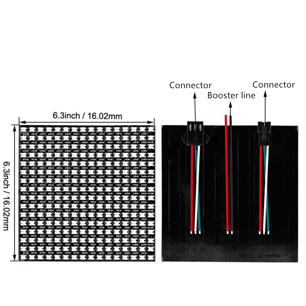 WS2812b 8x32 16x16 8x8 Pixels 256Led Flexible Mini Led Matrix Digital Individually Addressable Led Module Panel Flexible