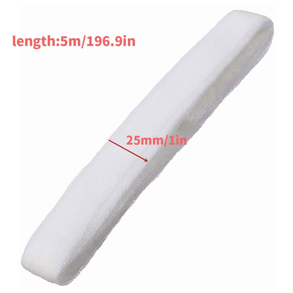 5M PVA Fishing Mesh Soluble Narrow Fishing Network Water Soluble Mesh White Refill Stocking Bait Bag Protect Fish Net
