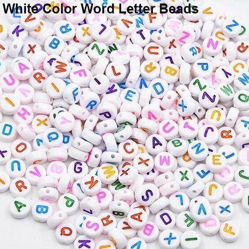 Cuentas acrílicas con letras del alfabeto para niños, 100 Uds., fabricación de joyas: 4