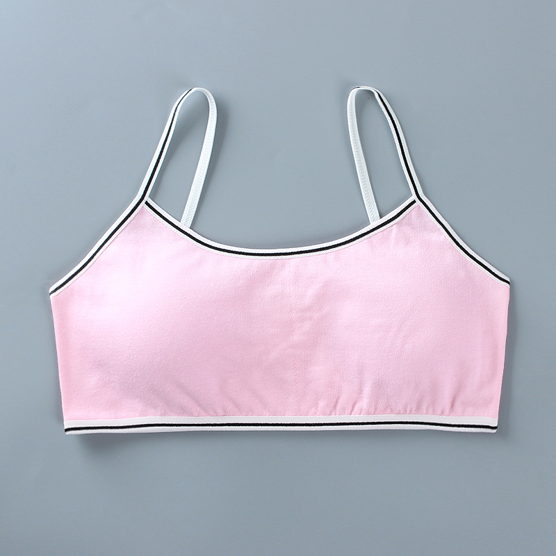 3Pcs Katoen Meisjes Beha Ontwikkelingsstoornissen Vest Sling 8-16 Jaar Oude Kinderen Tube Top Training Beha Tiener meisjes Kleding 10 14 16: 4