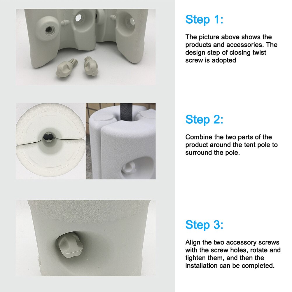 Accessories Outdoor Garden Yard Durable Filled Water Plastic Stand Portable Patio Umbrella Base Deck Porch Suport Weatherproof