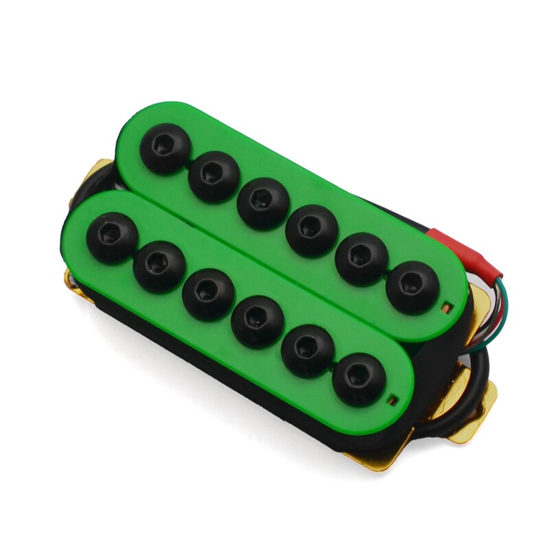 Adjustable Metal Double Coil Electric Guitar Pickups Humbucker Punk Green
