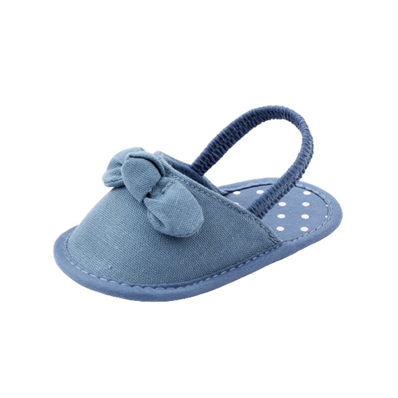 Toddlers Baby Bow First Walkers Shoes Baby Soft bottom Bebe Anti-slip Baby shoes 11-13cm: Blue / 9-11 Months