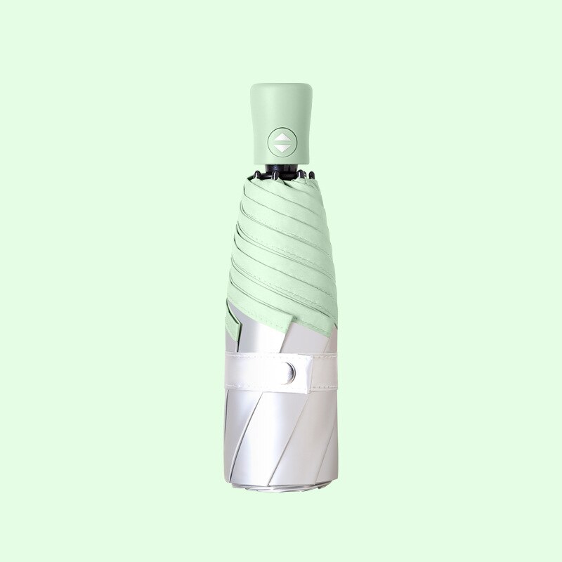 Colors Small Umbrella Rain Women Automatic Girls Umbrellas Windproof Sun Clear Umbrella Kids Anti UV Parasol Ideas: Green