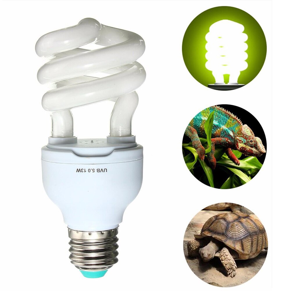 E27 Reptile Light Bulb 13W UV Lamp Vivarium Terrarium Tortoise Turtle Snake Heating Light Bulb 220v-240v