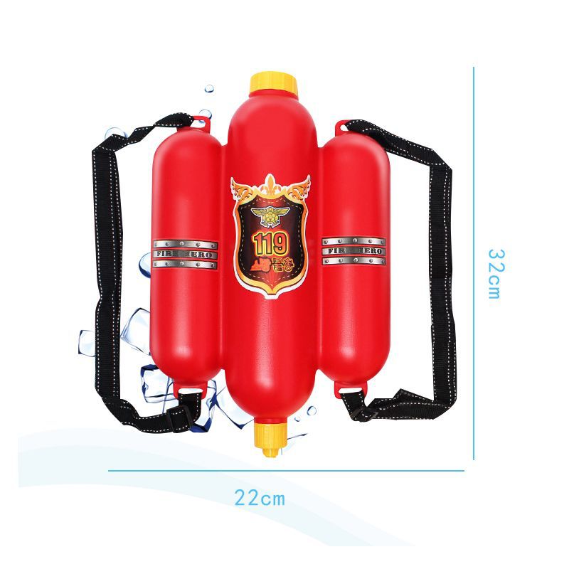 Kids Brandweerman Brandweerman Cosplay Speelgoed Fire Chief Rollenspel Costume Dress-Up Kinderen Pretend Play Speelgoed Vechten Gereedschap Speelgoed set: Water gun L