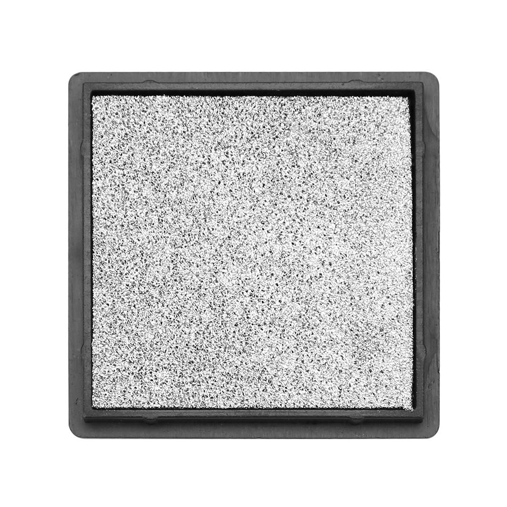 Almohadilla de tinta cuadrada con huella dactilar para DIY, tarjeta manualidades de papel para álbum de recortes, sello de sellado, almohadilla de tinta para decoración de boda: Plata
