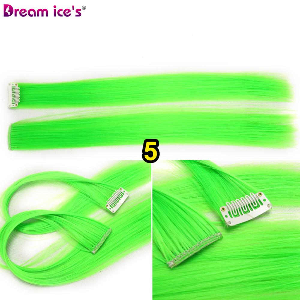Synthetische Lange Enkele Clip In Hair Extensions Een Stuk Roze Regenboog Kleur Mode Rechte Haarstukje Voor Vrouwen En Meisje: #8