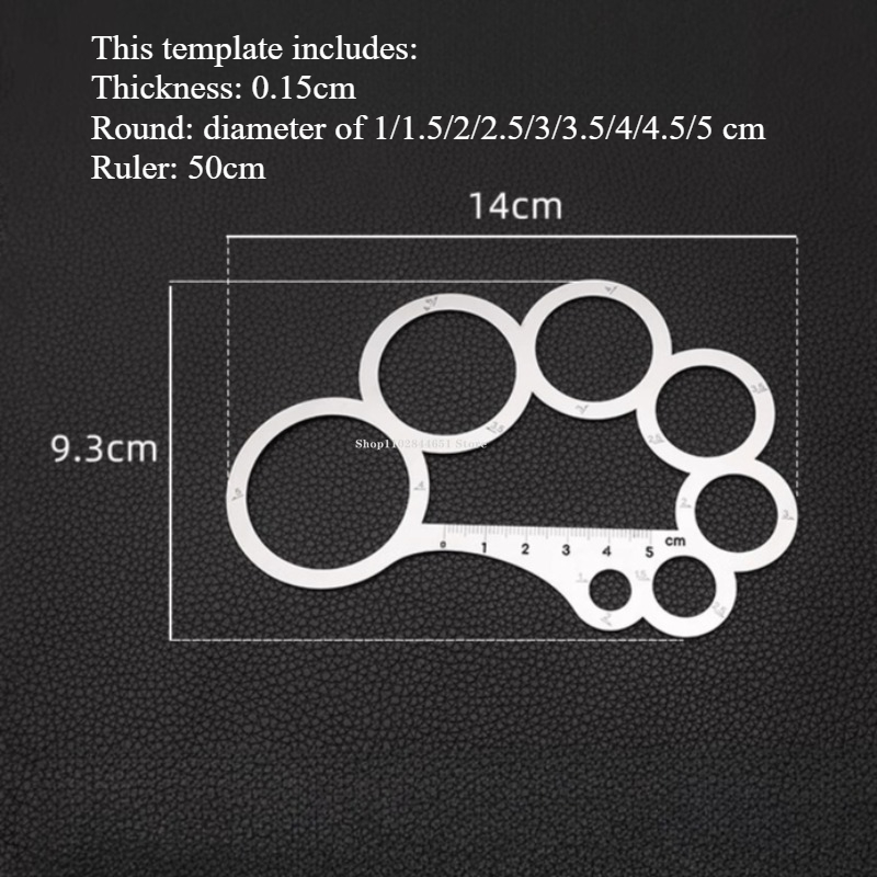 Stainless Steel Round Corner Gauge Arc-shaped Template Handmade Leather DIY Leather Pattern Drawing Pattern Making Drawing Tool: Brown