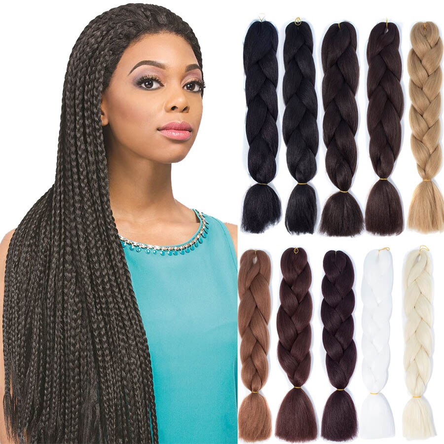 LANLAN-perruque tresse africaine multicolore, extension capillaire, 82 pouces, 165g, petite tresse , pour hommes et femmes