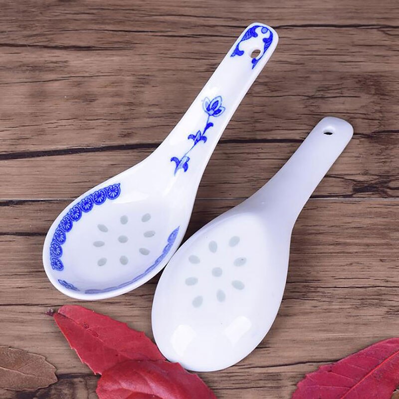 China Chinese Style Ceramic Spoon Blue And White Soup Spoons Chinese Porcelain Ceramics Spoon Kitchen Tableware