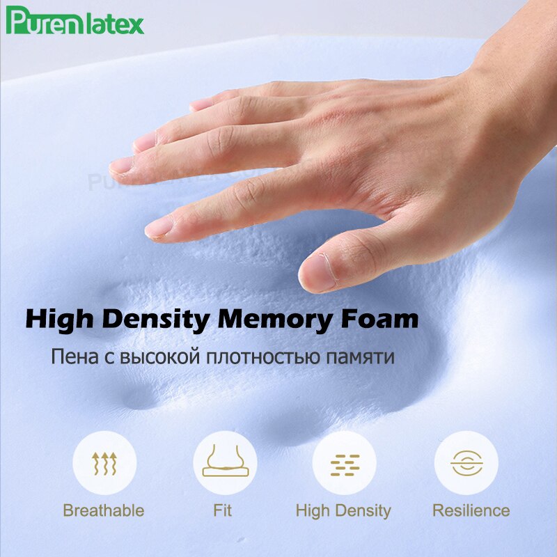 PurenLatex Memory Foam Seat Back Cushion Orthopedic Coccyx Spine Mat Relieve Pressure Pad Slow Rebound Chair Ergonomic Cushions