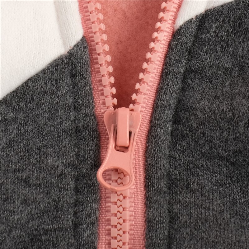 Bebê menina casaco primavera outono topos contraste cor jaqueta outono longo-mangas compridas jaquetas com capuz casaco da criança meninas roupas