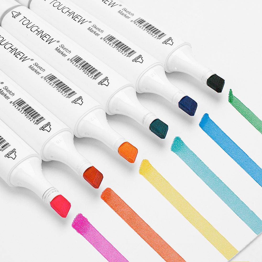 Pędzelek robić zdobień markery Sztuka kieszonkowe dzieci Touchnew 4/30/40/60/80/168 kolory Manga rysunek zestaw markerów robić szkicowania alkoholu