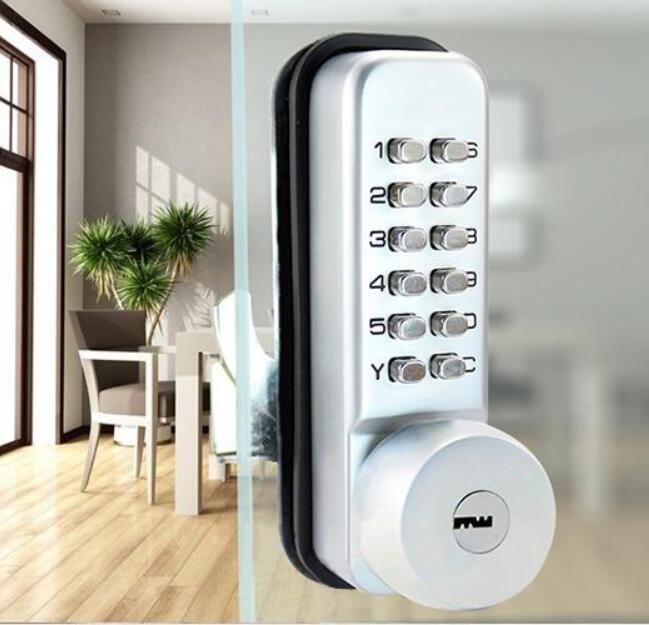 Sliding Gate Opener Digital Lock Door keyless Keypad Code Password Iron door Waterproof Door Lock Push button: Silver 78B