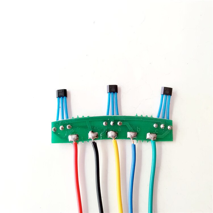 2 pces brushless dc motor hall sensor,3144/41f/43f/413 hall elemets com placa e cabo para 2-rodas/3-wheels veículos elétricos