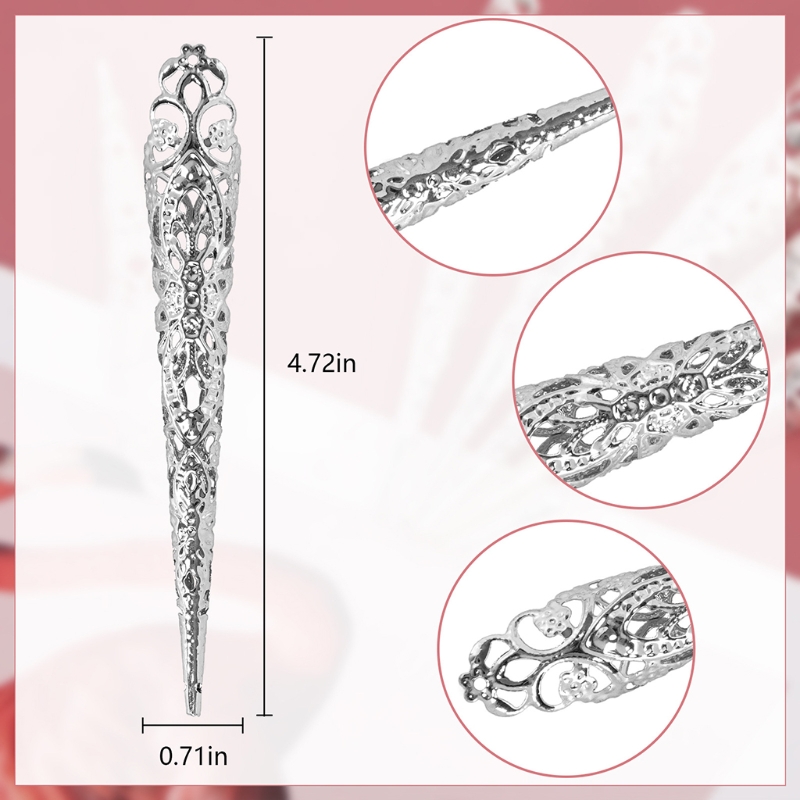 10Pcs anelli per artigli con punta per unghie da dito Bodhisattva a mille mani Guan Yin regina danza del ventre antichi costumi egiziani cinesi