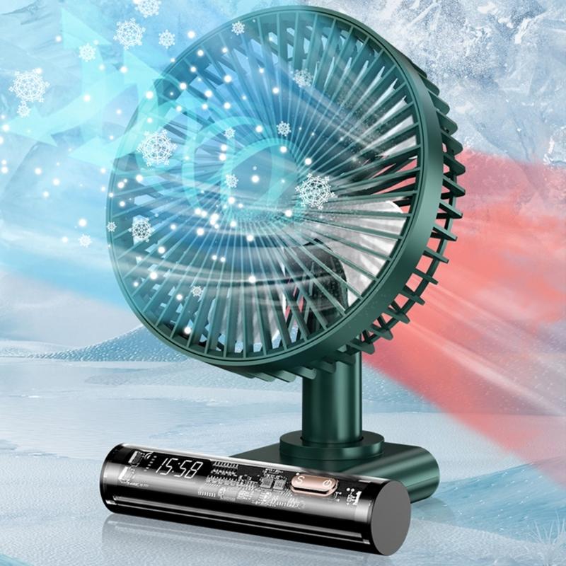 K32C Portable Powerful Small Table Fan Battery Desk Fan for Home Office Car Outdoor