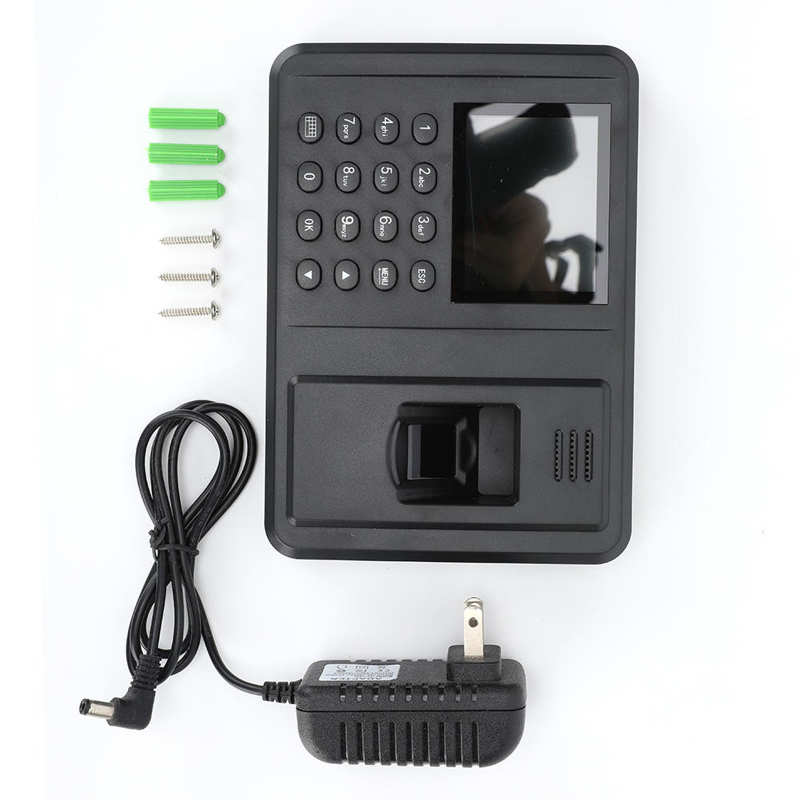 DC 5V Fingerprint Attendance Recorder Machine 2.4" TFT Screen Fingerprint Recorder Attendance Clock Time Card Machine