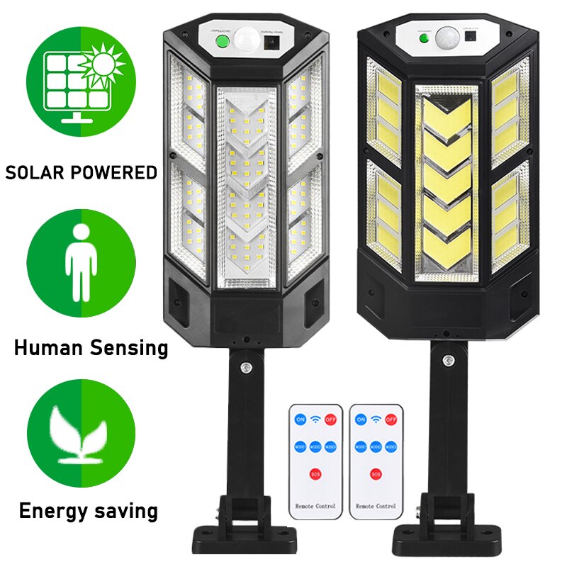 Solar LED Motion Sensor Lamp Outdoor Waterproof Garden 3 Sensing Modes Wall Light For Patio Yard Porch Balcony Fence Exterior