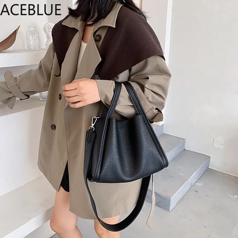 Casual Grote Capaciteit Emmer Zak Vrouwen Schouder Crossbody Tassen Luxe Pu Leer Composite Pakket Vrouwelijke Handtas Portemonnee