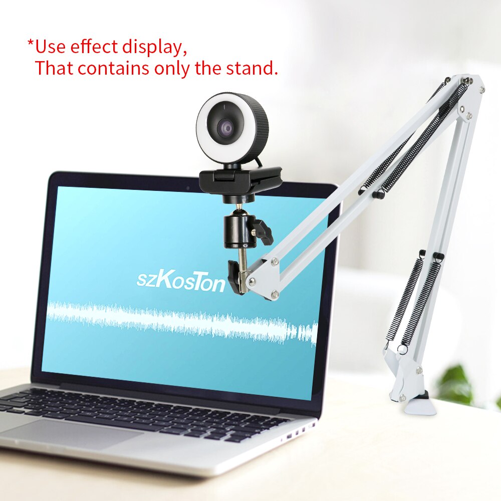 Camera Webcam Statief Tafel Stand Set Fotografie Verstelbare Met 1/4 Draad Lange Arm Boom Holder Ondersteuning Voor Led Ring Licht