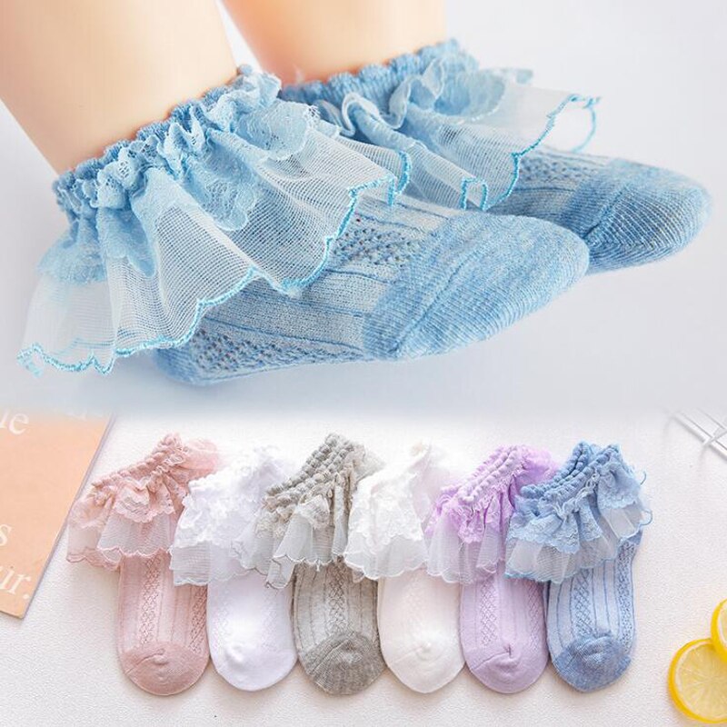 Calcetines de punto con pompones para niñas, medias de princesa, para verano, 24 pares