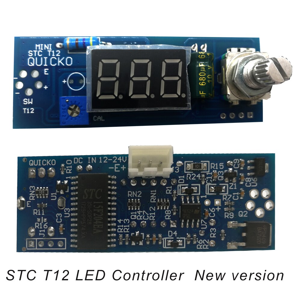 QUICKO-Estación de soldadura Digital LED STC T12, controlador de temperatura, uso para HAKKO T12, interruptor de vibración de mango