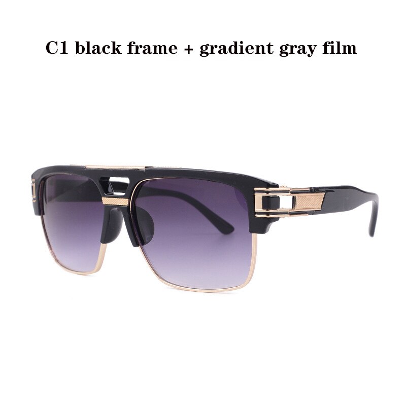 Modieuze Zonnebril Anti Blauw Platte Lens Mannen En Vrouwen Retro Zonnebril Zonnebril: C1