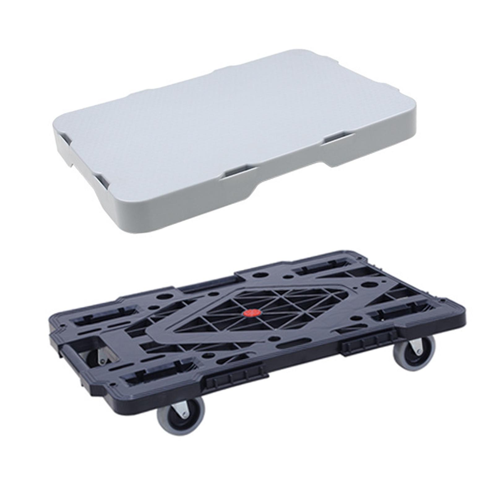 Møbelvogn 360 ° rotationshjul skridsikker håndteringsvogn fire hjul flad vogn til kommode klaver planter sofa picnic