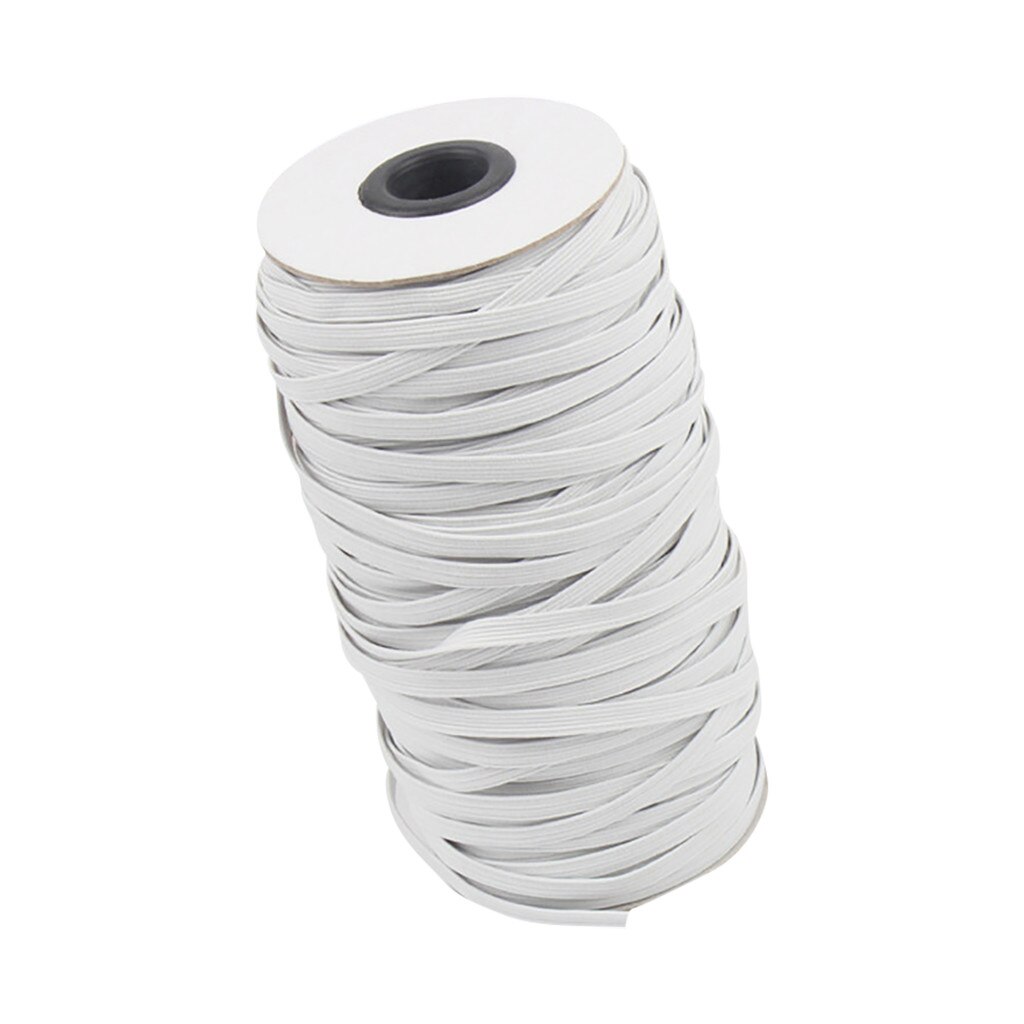 Elastic Bands White and Black 100 Meters 3mm 4mm 5mm 6mm Polyester Elastic Bands for Clothes Garment Sewing Accessories: White / 5mmx100m
