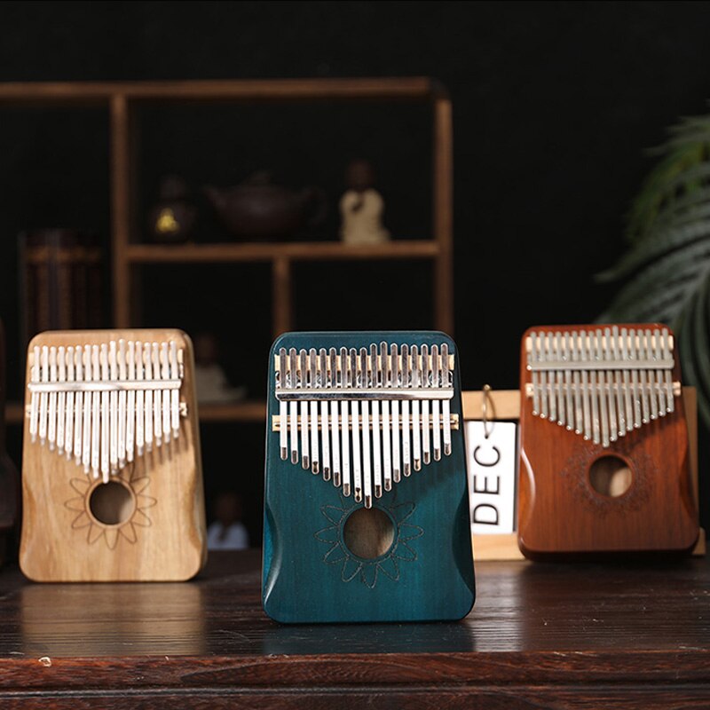Kalimba-Piano portátil de 17 teclas, Piano de dedo de caoba de , 17 teclas, música, percusión de teclado