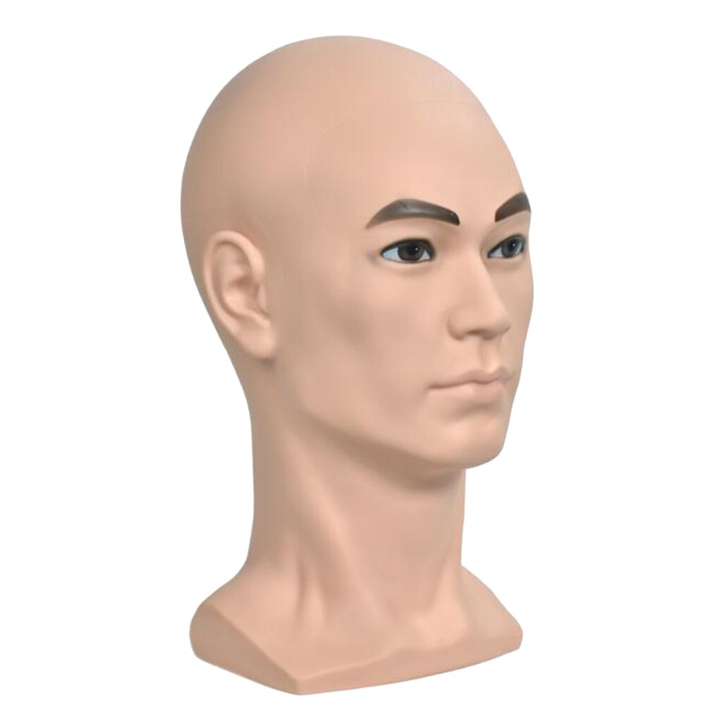 Tabletop Male Mannequin Head Manikin Head Hat, Sunglasses, Scarf Display Stand for Cosmetology Makeup Practice