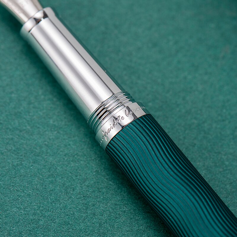 HongDian 1843 Metal Fountain Pen Voyager Series Beautiful Ripples Iridium EF/F Size Ink Pen Office Business Writing Ink Pen