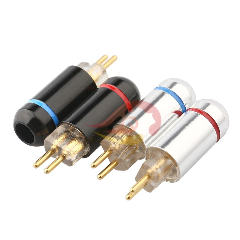 1 Paar Audio Connector Oortelefoon Adapter 2Pin Socket Jack Voor IE8 IE8I IE80 Diy Hifi Oortelefoon Audio Kabel 0.78 Mm metalen Plug Aansluiting