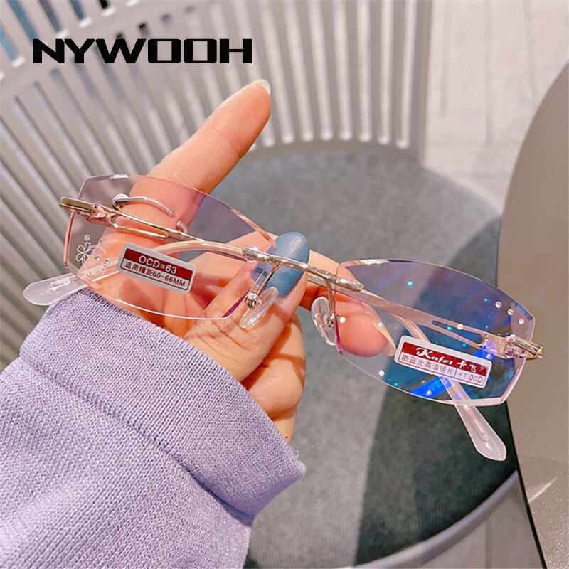 3-Pack Rimless Reading Glasses For Men & Women | Anti-Blue Light & HD Polycarbonate Lenses | Fashion Unisex Design