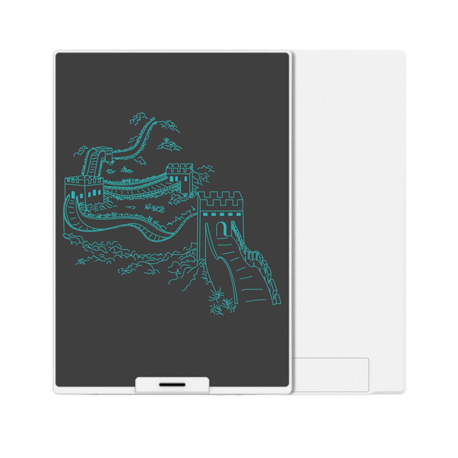 13/10in LCD Writing Tablet Split Screen Electronic Drawing Board Ruler Mouse Pad Electronic Ultra-thin Graphic Board: 10inch-white