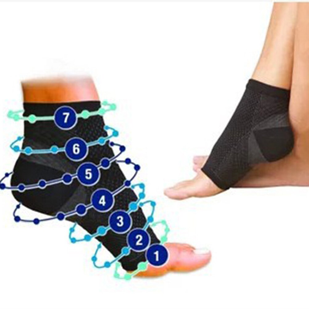 Fot ankel kompression strumpor anti trötthet åderbråck fötter ärm unisex plantar fasciit lättnad fot smärta minskar svullnad