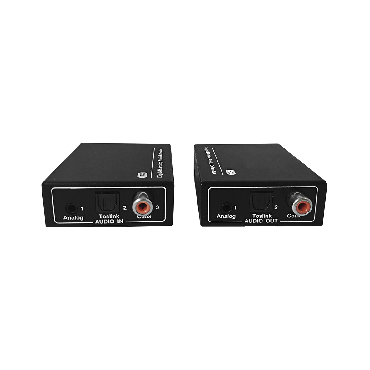 500m Digital Audio Extender with Dual POC Supports PCM2.0, Digital 5.1 Audio Video