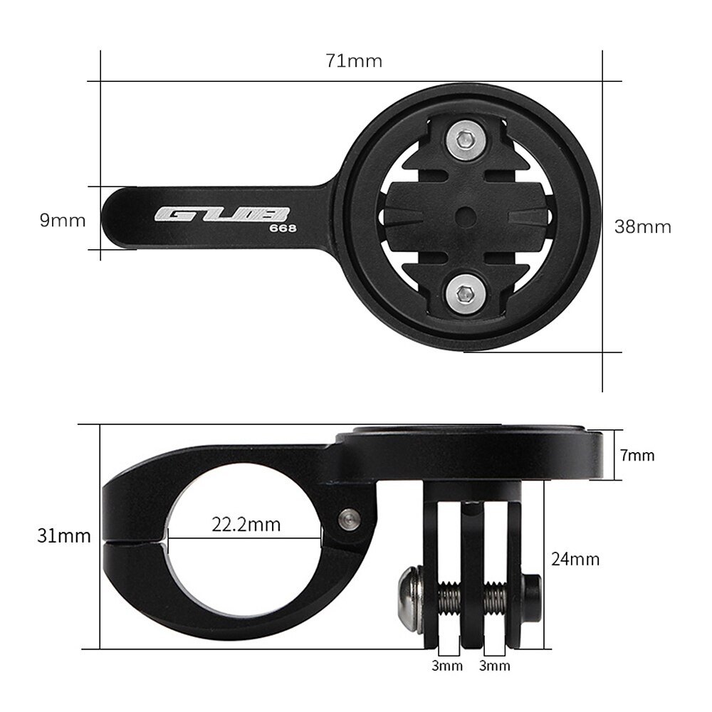 Gub sykkel tt styre datamaskin feste holder sykkel aluminium hvile styr datamaskin brakett for garmin bryton cateye gopro