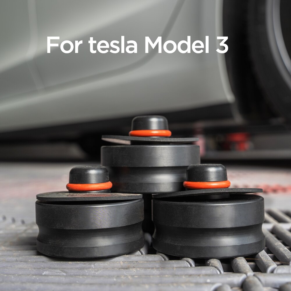 Mictuning 4 kpl auton rungon osia nostopisteen tyynyt tesla mallille 3 auto jack point pad adapteri akun maalin suojaamiseen