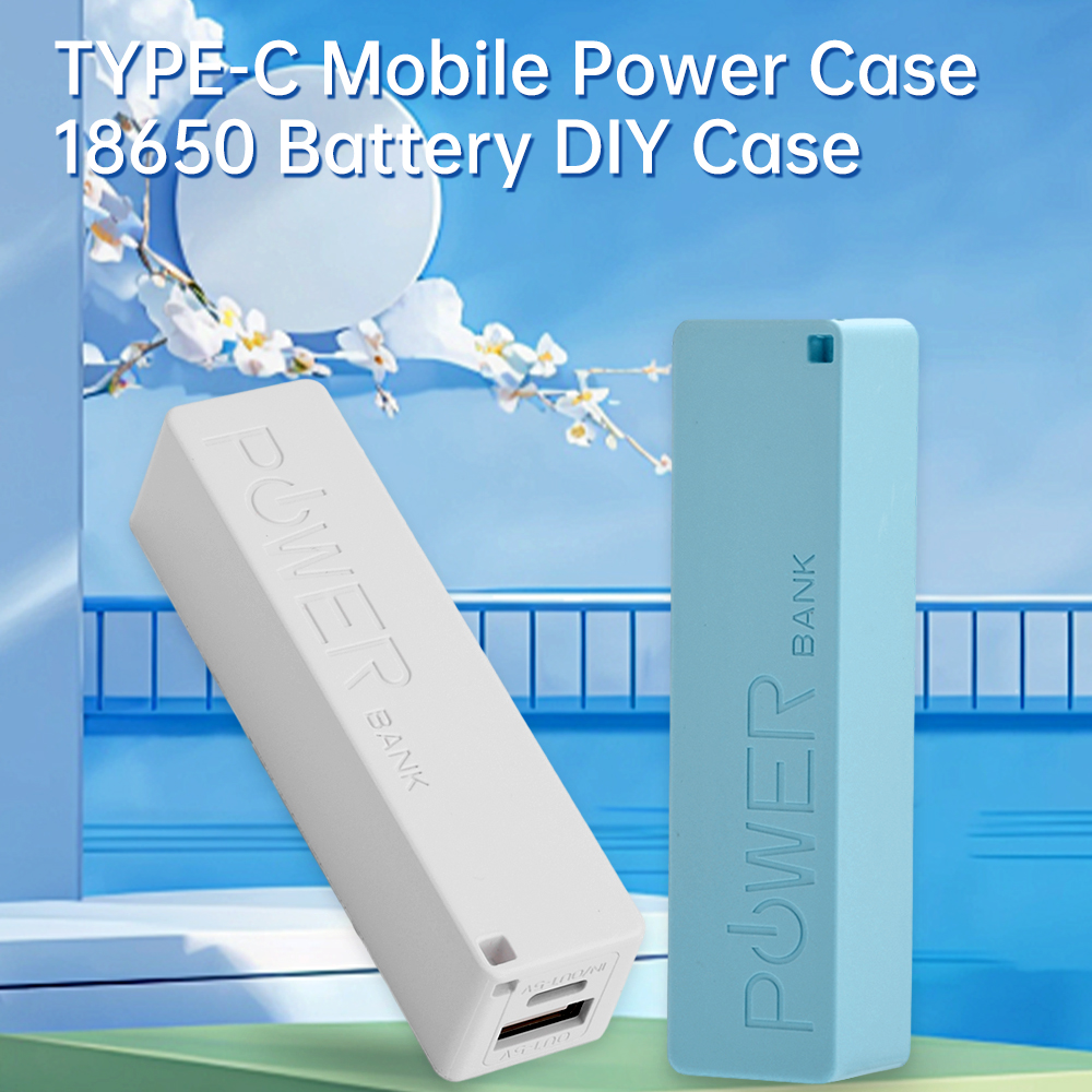 Diy 18650 powerbank behuizingen type-c micro usb powerbank case kit 18650 batterijlader diy box shell kit zwart voor arduino