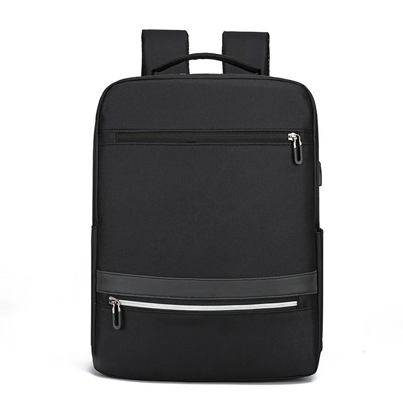 Nylon Mannelijke Rugzak 15.6 Inch Laptop Mannen Rugzakken Waterdicht Reizen Rugzak Schooltas Fo Tiener Jongens: Black