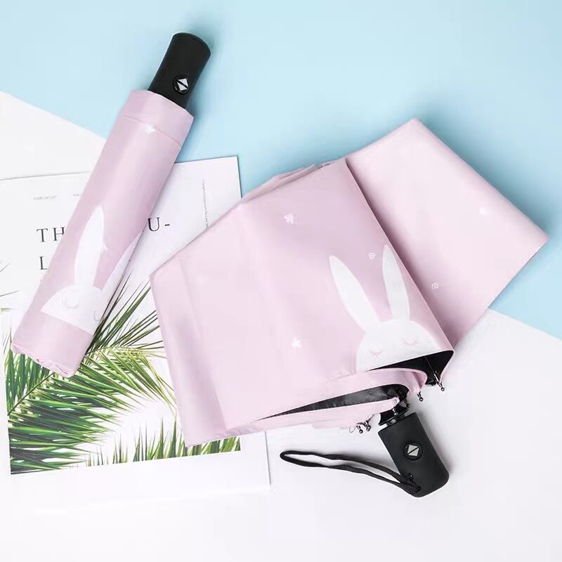 Fully Automatic Rain Umbrella Rain Or Shine Dual Purpose Men and Women Folding Sun-resistant UV-Protection Parasol Advertisement