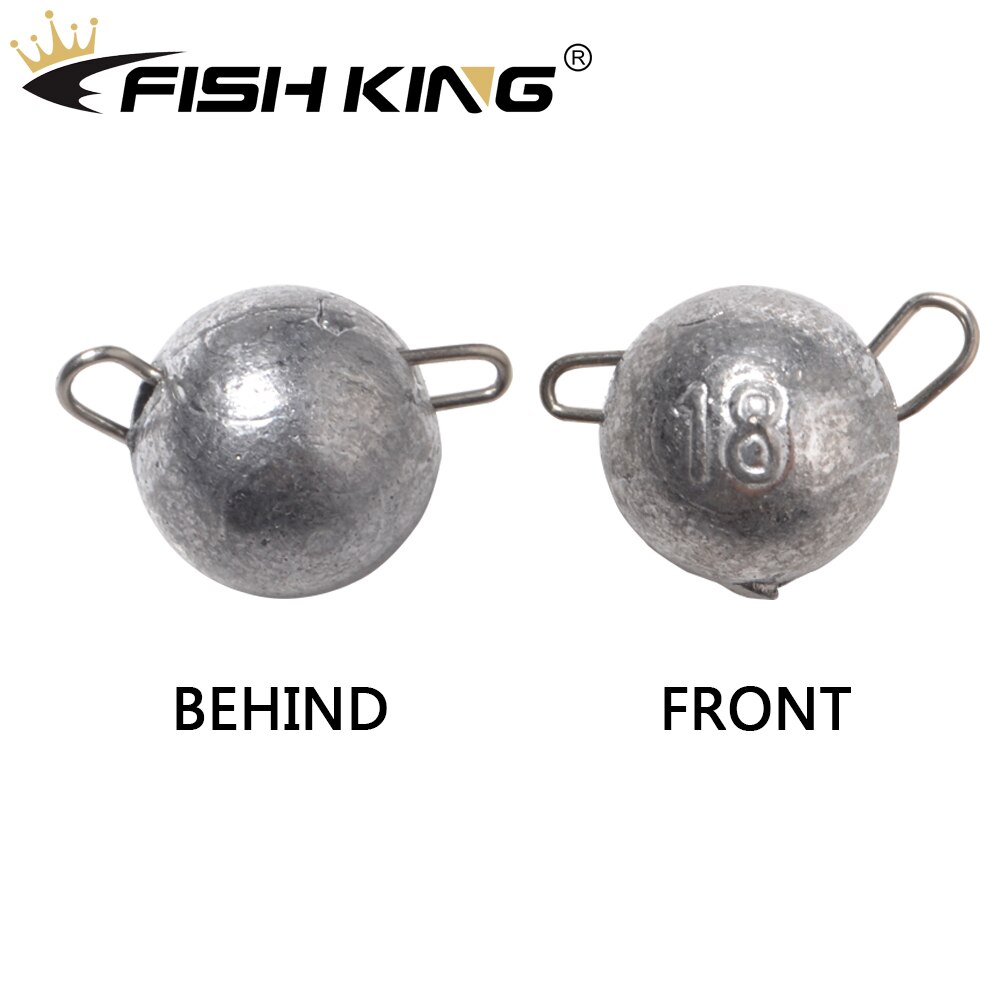 Fish king 5 stuks/pak 6g 8g 10g 12g 14g 18g vislood zinklood visaccessoires jigkop lood kogelgewicht zacht kunstaas texas rig