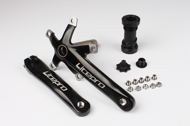 LP litepro Cogwheel left and right crank set Road bike folding car modification Single disc 130 BCD bicycle parts Including axis