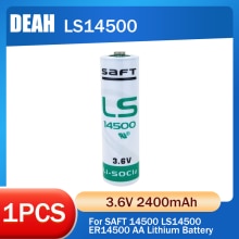 1Pcs Originele 3.6V Saft LS14500 ER14505 14500 TL5104 Aa 2400Mah Lithium Batterij Voor Plc Spare Apparatuur Meter primaire Batterij