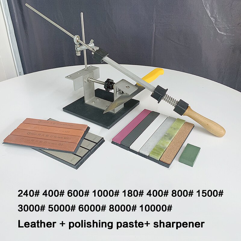 kitchen knife sharpener whetstone diamond set sharpening tools Multifunction Fixed angle sharpener apex edge blade ruby bar